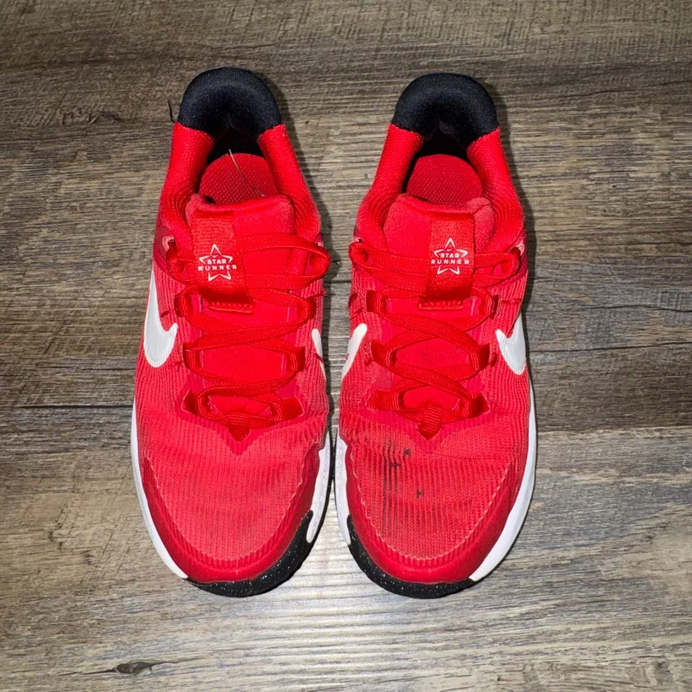 Nike Star Runner 4 Kids Shoes University Red White DX7614-600 Size 13C